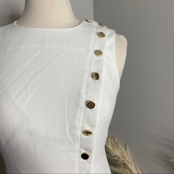 Banana Republic Buttoned Midi Dress Gold Buttons - Picture 4 of 8